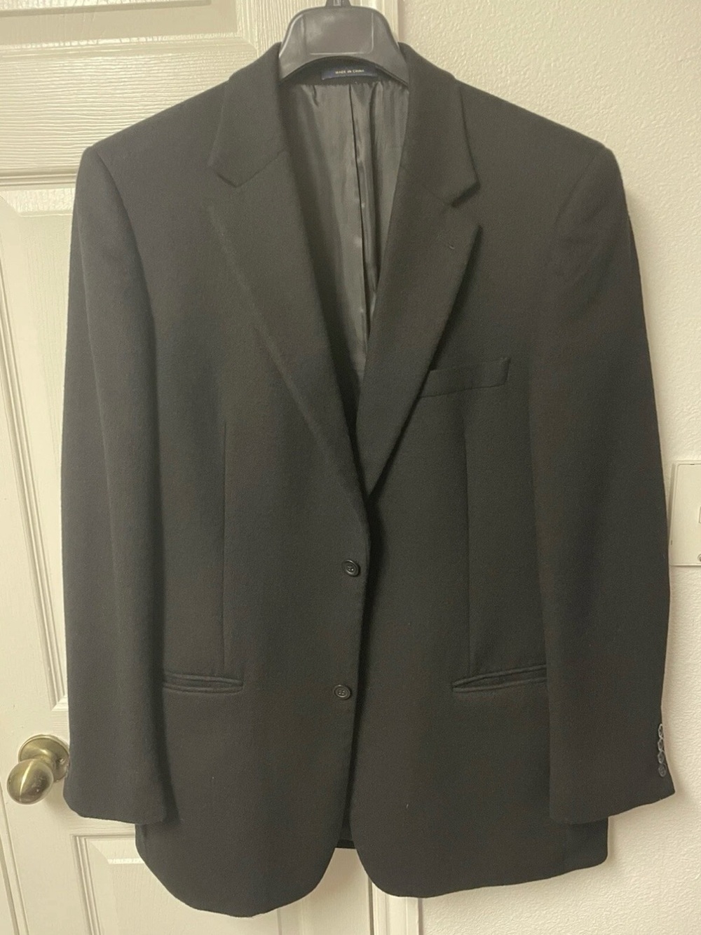 Black Blazer Sport Coat 42L Wool, Cashmere, Silk Blend by Club Room